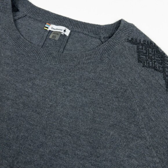 SmartWool Merino Wool Blend Sweater Women's XS Shadow Pine Crewneck Knit Gray - Picture 4 of 13
